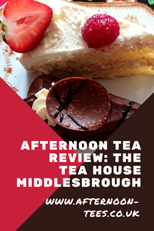 The Tea House Middlesbrough afternoon tea review Pinterest image