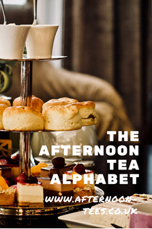 The afternoon  tea alphabet Pinterest image